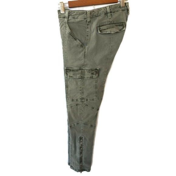 J Brand Houlihan Cargo Pants Vintage Olive Green Size: 27 Ankle zip - Picture 4 of 7